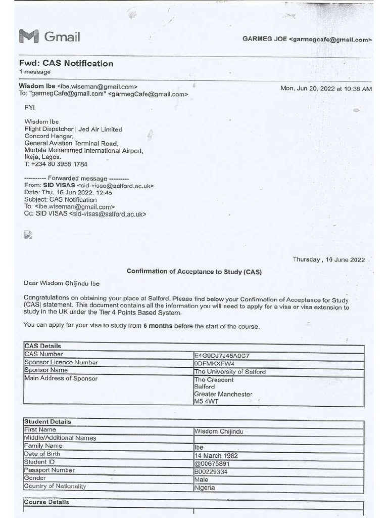 CAS Document | PDF