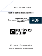 Guião Do Trabalho Escrito: Relatório Do Projeto Empreendedor