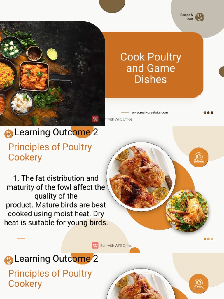 Cook Poultry and Game Dishes 2 | PDF | Cooking | Foodborne Illness
