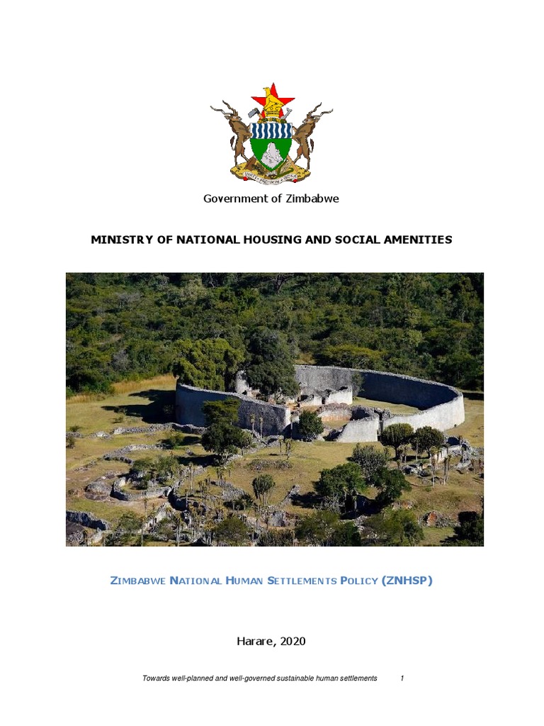 Final Zimbabwe Policy | Download Free PDF | Sustainability | Infrastructure