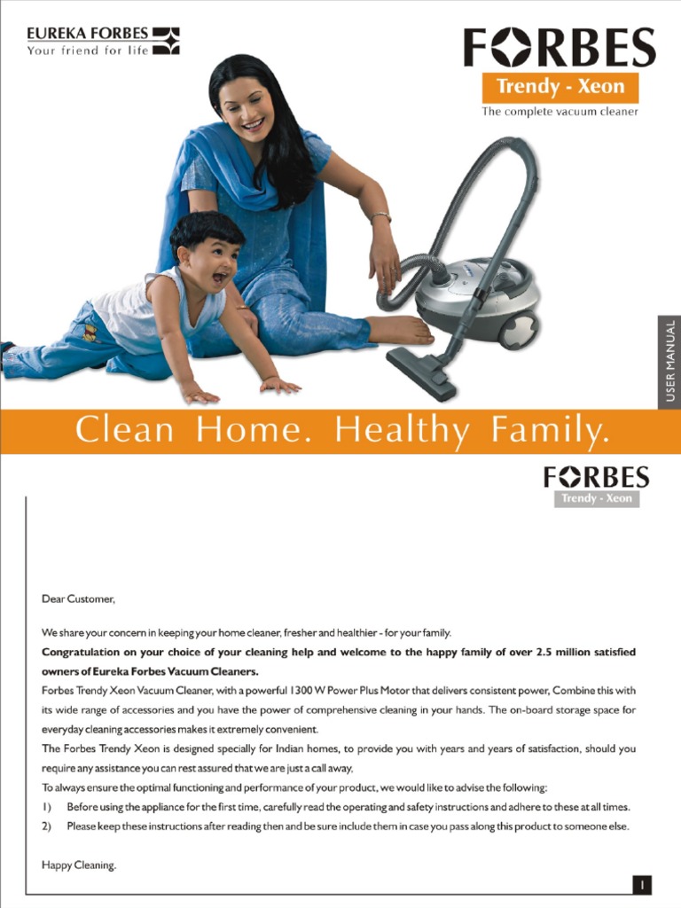 Eureka Forbes Trendy Xeon Manual PDF