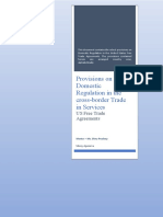 Domestic Regulation in The United States Free Trade Agreements