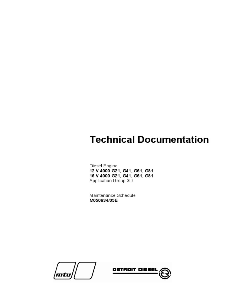 Technical Documentation: Diesel Engine | PDF | Pump | Motor Oil