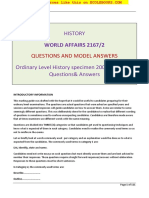 History: Questions and Model Answers