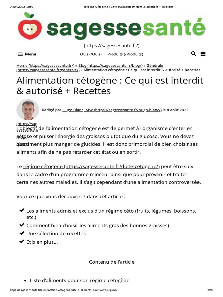 Bible Minceur Hugo Blanc Pdf Gratuit Régime Cétogène | PDF | Diète cétogène | Légumes