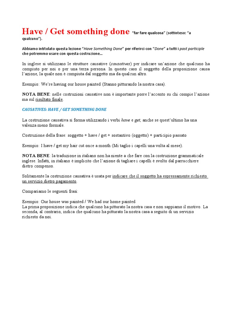 Have Something Done | PDF