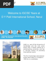 Welcome To IGCSE Years at D Y Patil International School, Nerul