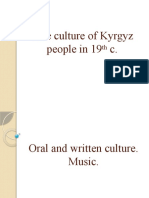 The Culture of Kyrgyz People in 19 C