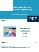 Desarrollo y Adquisición de Competencias de Aprendizaje: PER 3263 Octubre 21 - Septiembre 2022