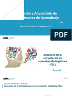 Desarrollo y Adquisición de Competencias de Aprendizaje: PER 3263 Octubre 21 - Septiembre 2022