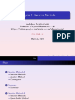 Chapter 1: Iterative Methods: Abdelkrim E Professeur of Applied Mathematics - AI