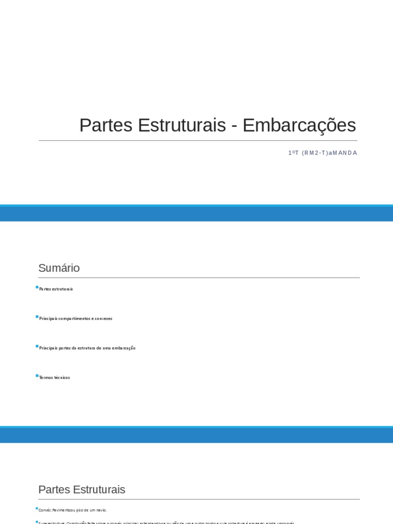 Estruturas e Partes de Embarcações | PDF | Casco (embarcação) | Navios