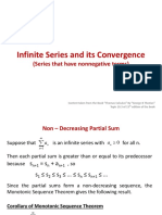 Topic 15 - Infinite Series and Its Convergence (Non-Negative Series)