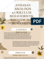 Landasan Psikologis Kurikulum: Behavioristik, Kognitif, Dan Humanistik