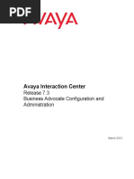 Avaya Interaction Center Release 7.3 Business Advocate Guide