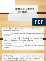 CHAPTER 5: Quiz On Freedom