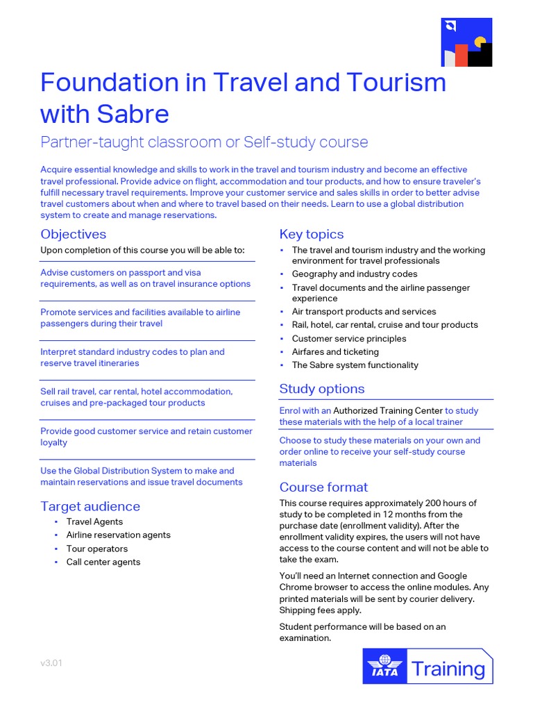 Sabre Training for Travel Professionals | PDF | Airlines | Travel Agency