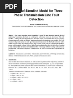 Simulink Design of Three Phase Fault Detection