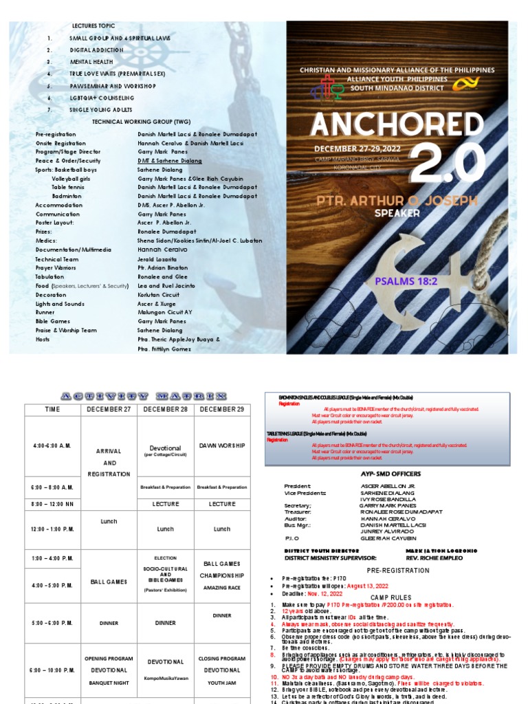 AYP SMD CAMP PROGRAM 22.pub Revised Final 09 21 22 | PDF | Sports