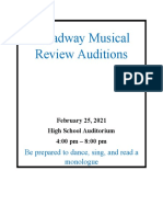 Broadway Musical Review Auditions 8