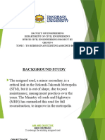 Faculty of Engineering Department of Civil Engineering Btech Civil Enginneering Project Iii Group 4 Topic: To Redesign An Existing Assigned Road