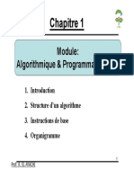 Chapitre N°1 - Algorithmique - Programmetion C