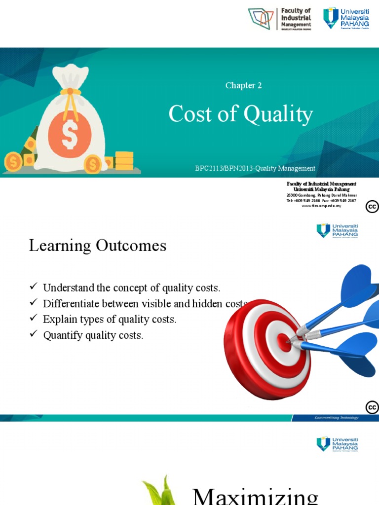 Understanding the Concept and Types of Quality Costs PDF Cost