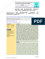 Qualitative AND Quantitative Analysis OF Paracetamol Contamination IN Rheumatic Pain Traditional Medicine