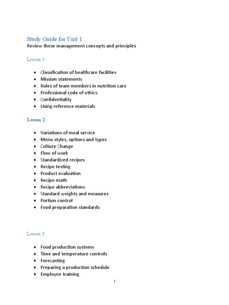 Study Guide For Unit 1: Lesson 1 | PDF | Science & Mathematics
