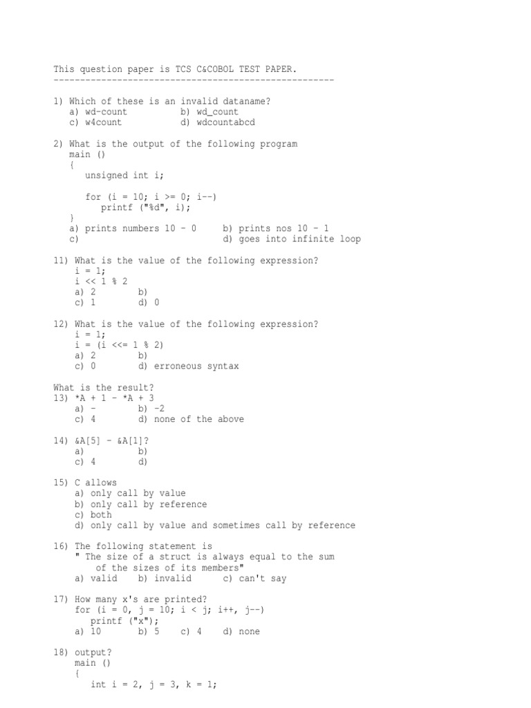 Tcs CP | PDF
