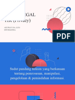 Aspek Legal TIK (Privacy) : Ari Prayoga, M.PD Informatika