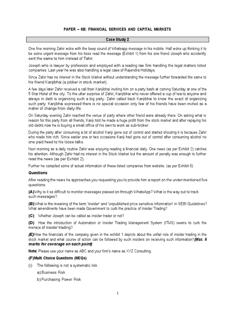 Case Study Financial Services Pdf Collateralized Debt Obligation