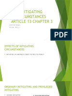 Mitigating Circumstances Article 13 Chapter 3: Winston Padaoil Bscrim - Inte'L 3