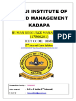 Balaji Institute of I.T and Management Kadapa: Human Resource Management (17E00201)