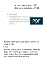Perumusan Dan Pengesahan UUD Negara Repubik Indonesia Tahun 1945