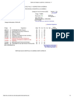 Universidad Del Valle - Vicerrectoria Académica Tabulado Provisional de Matrícula Académica