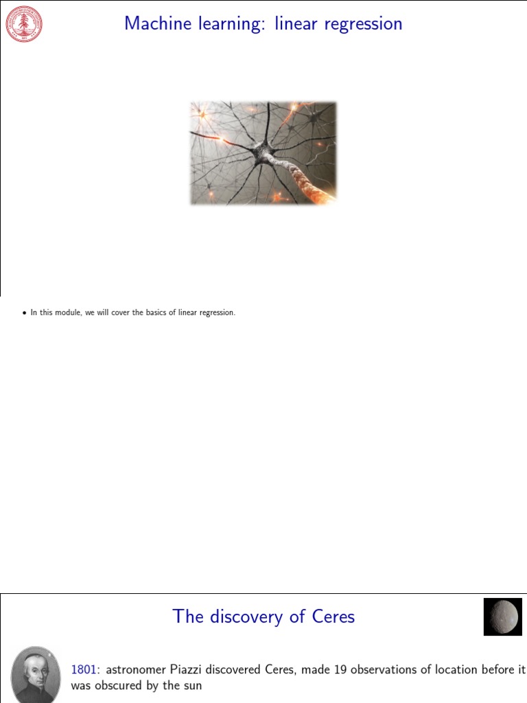 Linear Regression for Astronomers | PDF | Regression Analysis | Ceres ...