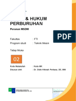 Modul 2022 - Msdm&hukum Perburuhan - Peranan MSDM