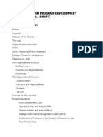 Directorate For Program Development Revised Manual (Draft) : Foreword