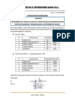 Cotizacion Agregados - Huaripampa Bajo