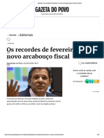 Editorial - Os Recordes de Fevereiro e o Novo Arcabouço Fiscal - Gazeta Do Povo