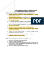 Requisitos para solicitar servicio eléctrico