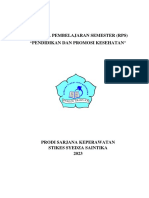 Rencana Pembelajaran Semester (RPS) "Pendidikan Dan Promosi Kesehatan"