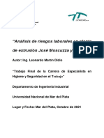 Análisis de Riesgos Laborales en Planta de Extrusión José Moscuzza y Cía.