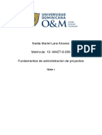 Fundamentos de Administracion de Proyectos Tema 1