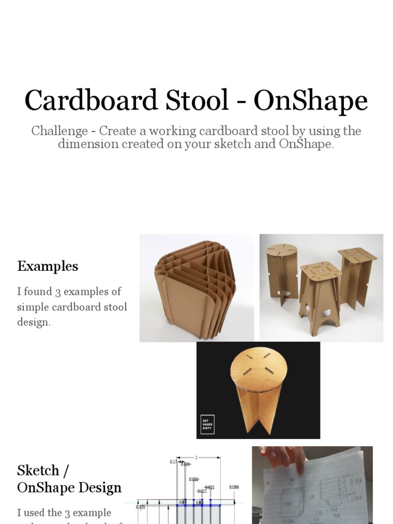DIY Cardboard Stool Design Guide | PDF | Home & Garden | Self-Improvement