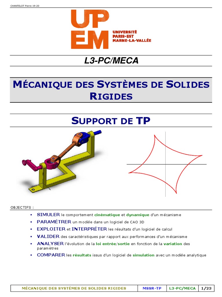 TP Méca3D : Simulation et Analyse | PDF | Piston | Machine