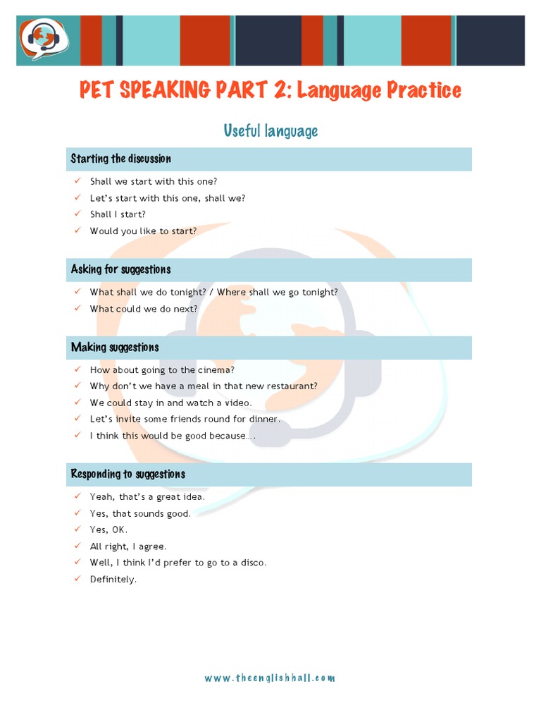 Speaking Part 2 Useful Language | PDF