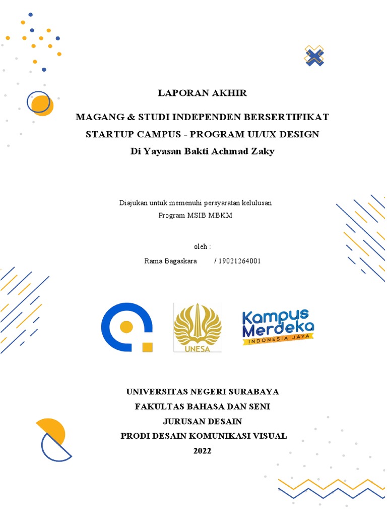 Laporan Akhir Magang & Studi Independen Bersertifikat Startup Campus ...