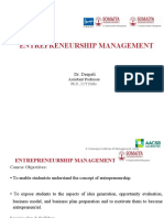 Entrepreneurship Management Course Objectives Syllabus
